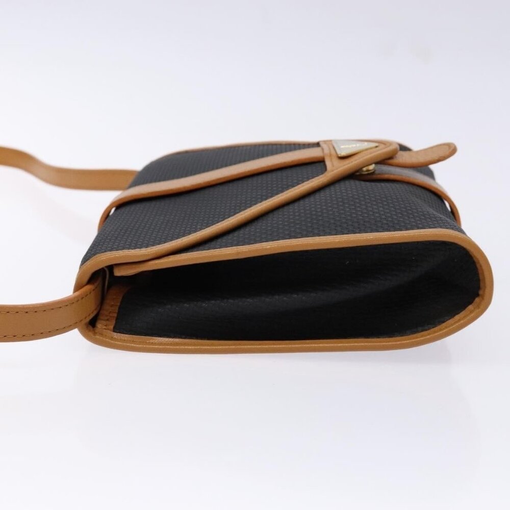 Authentic SAINT LAURENT Shoulder Bag PVC Leather Brown Gold - Picture 11 of 16